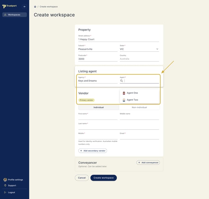Create Workspace 3