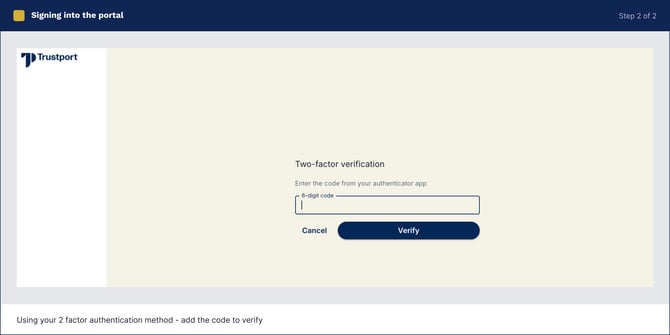 Sign In - Step 2